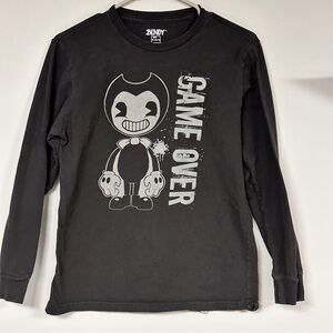 Bendy “Game Over”long sleeve black/ gray shirt size XL